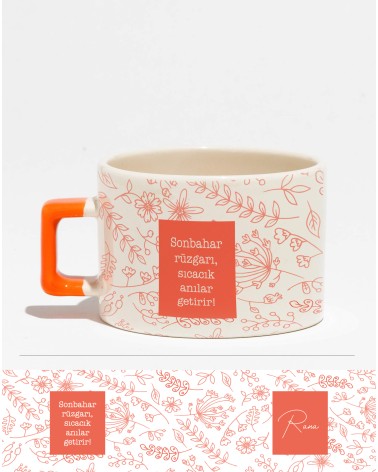 Sonbahar Nescafe Fincanı-2 (çift taraflı)